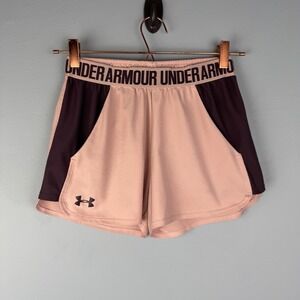 Under Armour Women's Pink Purple Play‎ Up 3.0 Loose Fit Running Shorts Size XS
